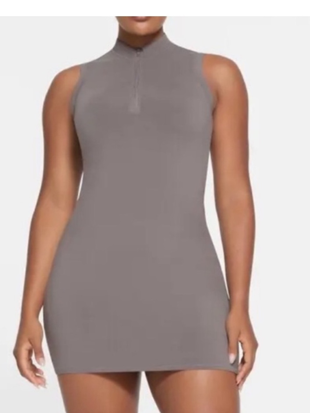 Skims New Vintage Zip Up Sleeveless Dress Smoke NWT